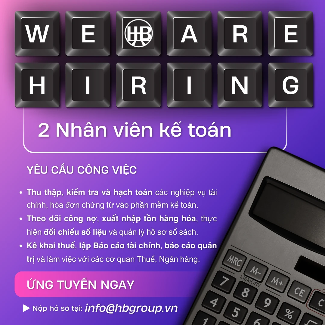 Tuyển dụng vị trí Nhân viên Kế Toán Tổng Hợp